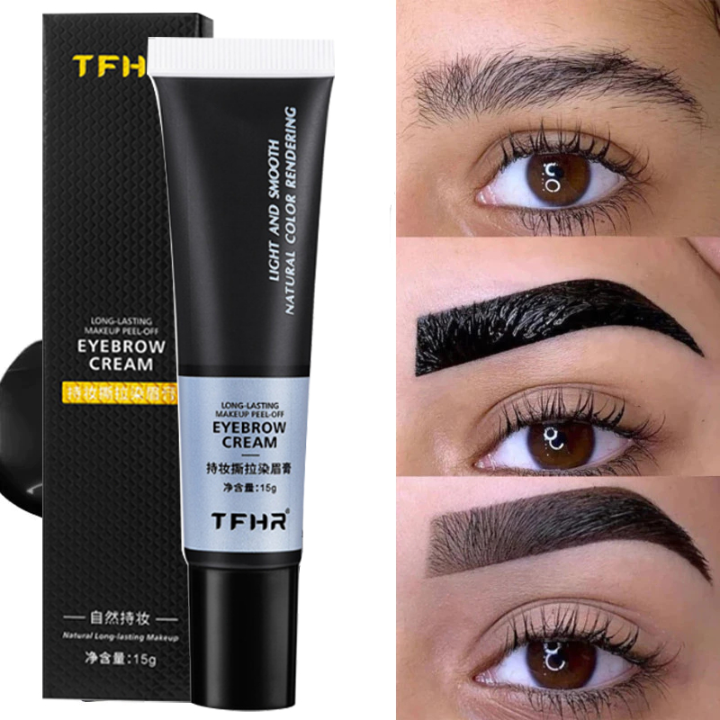 Maquiagem Permanente De Olhos Peel Off Eye Brow Tattoo Tinta De Longa Duração À Prova D'água Black Brown Dye Eyebrow Gel