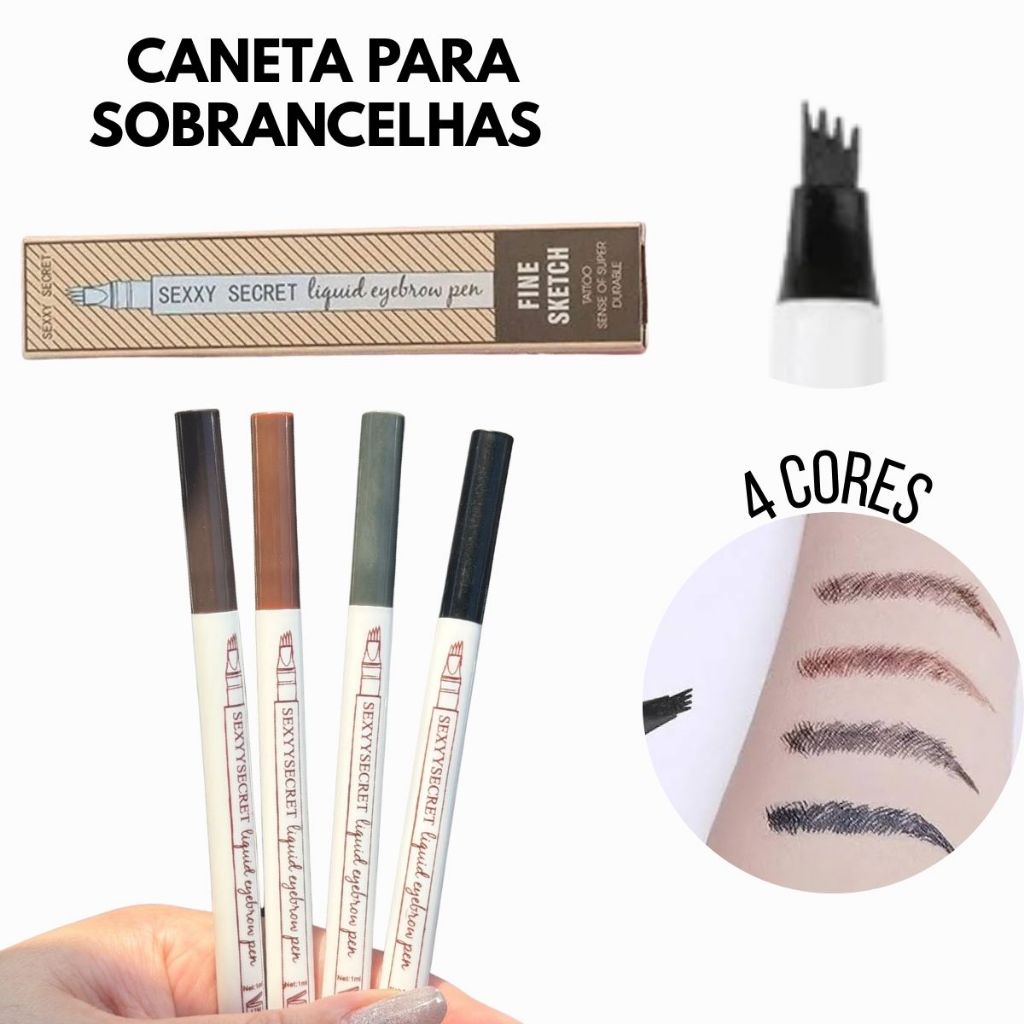 Caneta Microblading Para Sobrancelha Ponta Tipo Garfo Fio a Fio Preenchimento Tattoo