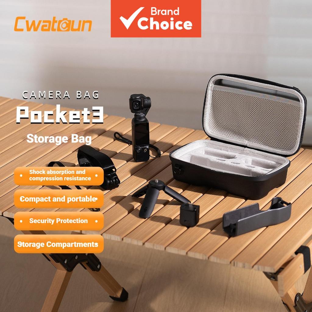 Cwatcun Eva Hard Shell Case Resistente A Choques Estojos De Armazenamento Duráveis E Versáteis Para DJI Pocket 3