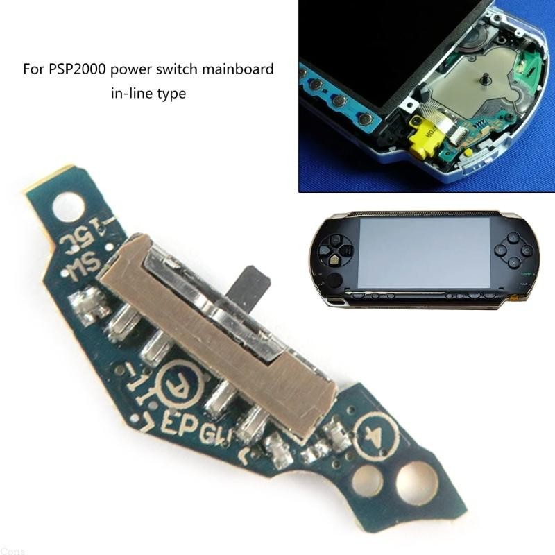 Placa Circuito Impresso Botão Interruptor Energia Unidade Peça Reparo Adequada Para Portab Jogos Vídeo Da Série PSP2000