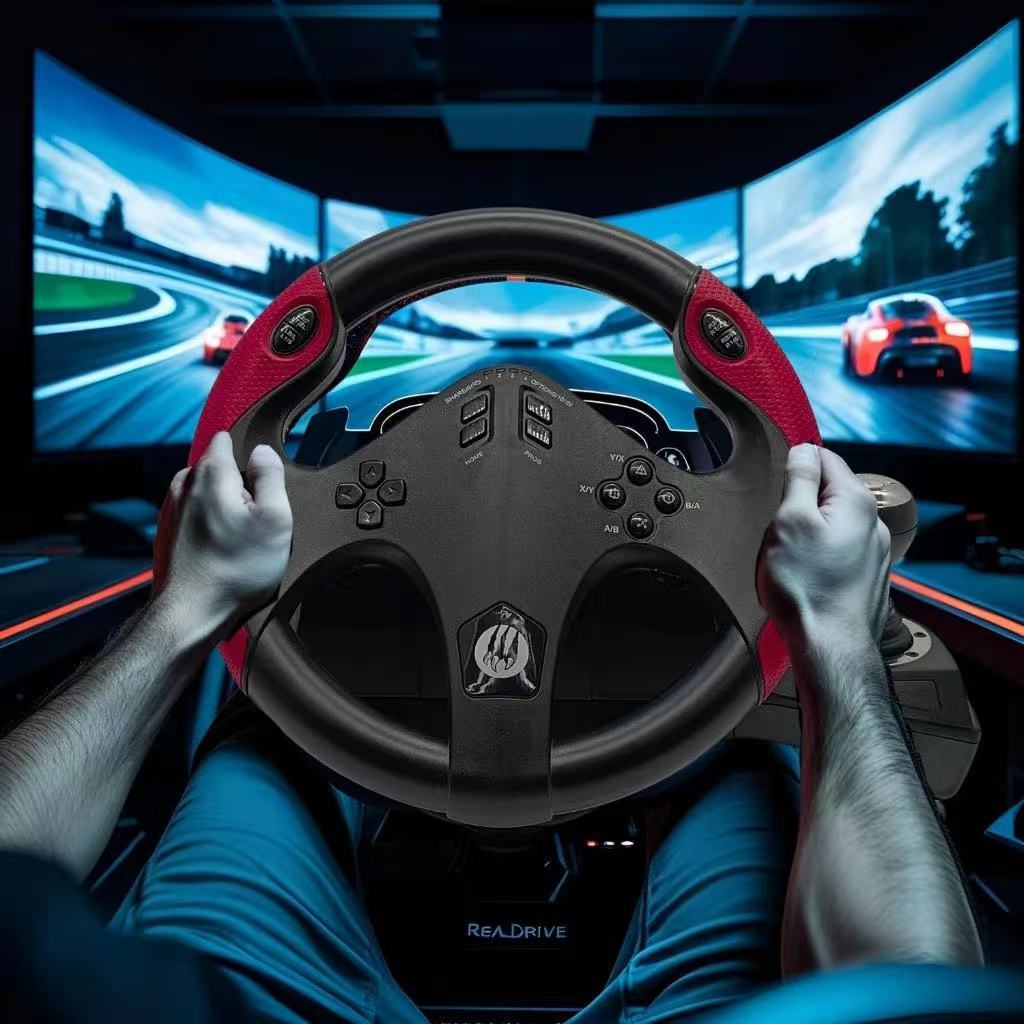 Volante de Corrida Game com Câmbio e Marcha - Compatível com PS4, Xbox Series X/S, Xbox One, PS3, SWITCH e PC