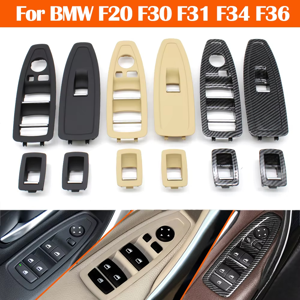 Interior Do Carro Esquerda Direita Porta Janela Levantador Interruptor Capa Painel Guarnição Para BMW 1 3 4 Série F20 F3