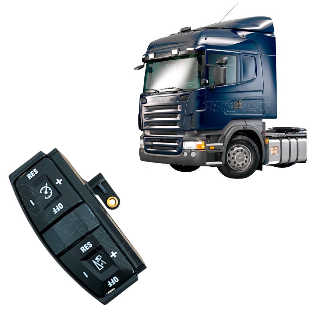 Botão Comando Piloto Automático e Freio Motor Para Scania Série 5 Série 6 S5 S6 PGR EDN 1870912
