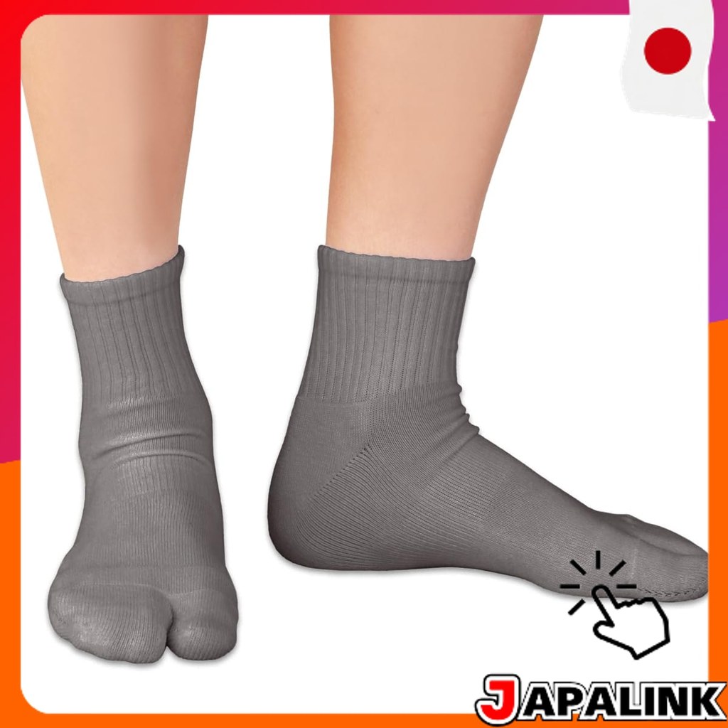 Maison Peony Kit 2 Pares Meias Tabi Esportivas Fina Atoalhada Unissex Corrida Caminhada Respiravel