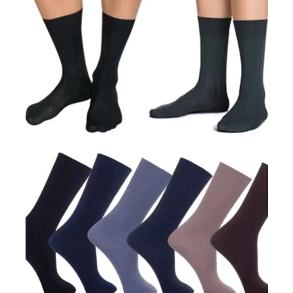 Meia social fina kit 12 pares