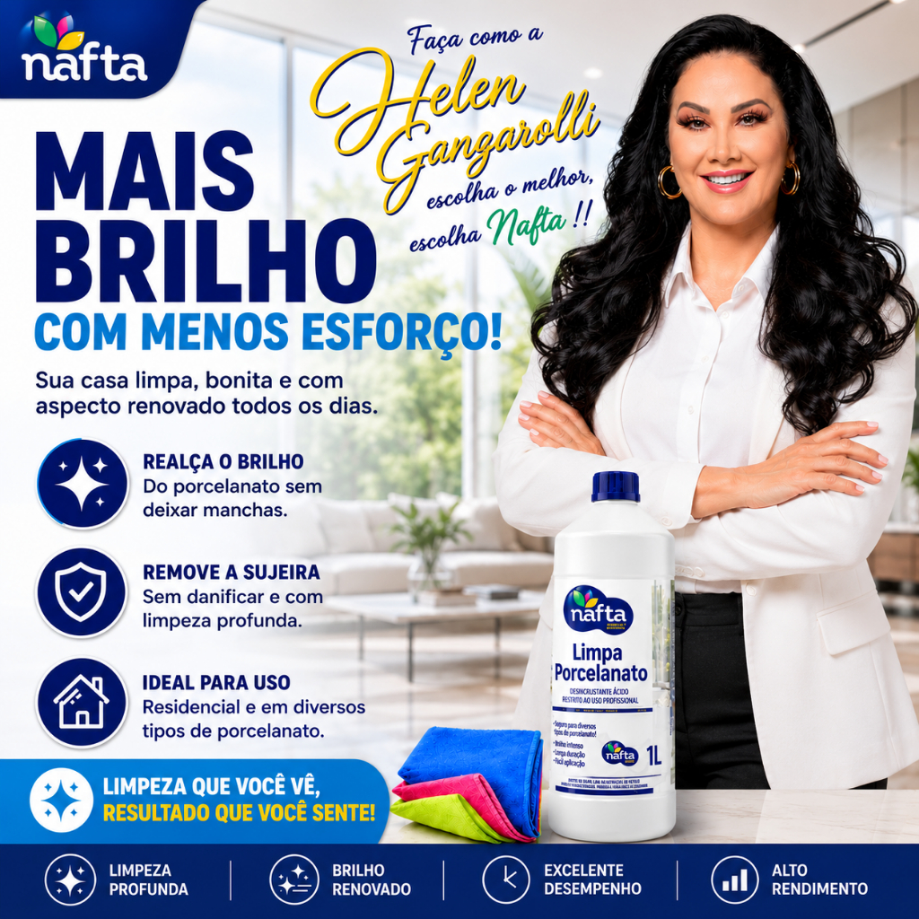 Flotador limpa Pisos Porcelanatos PBF W-Clean Nafta Limpeza Profissional 1L