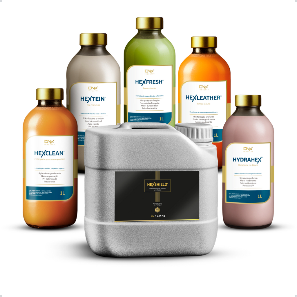 COMBO OURO CNX | Kit Profissional Completo para Higienização e Impermeabilização de Estofados mais 01 Spray Magic Clean