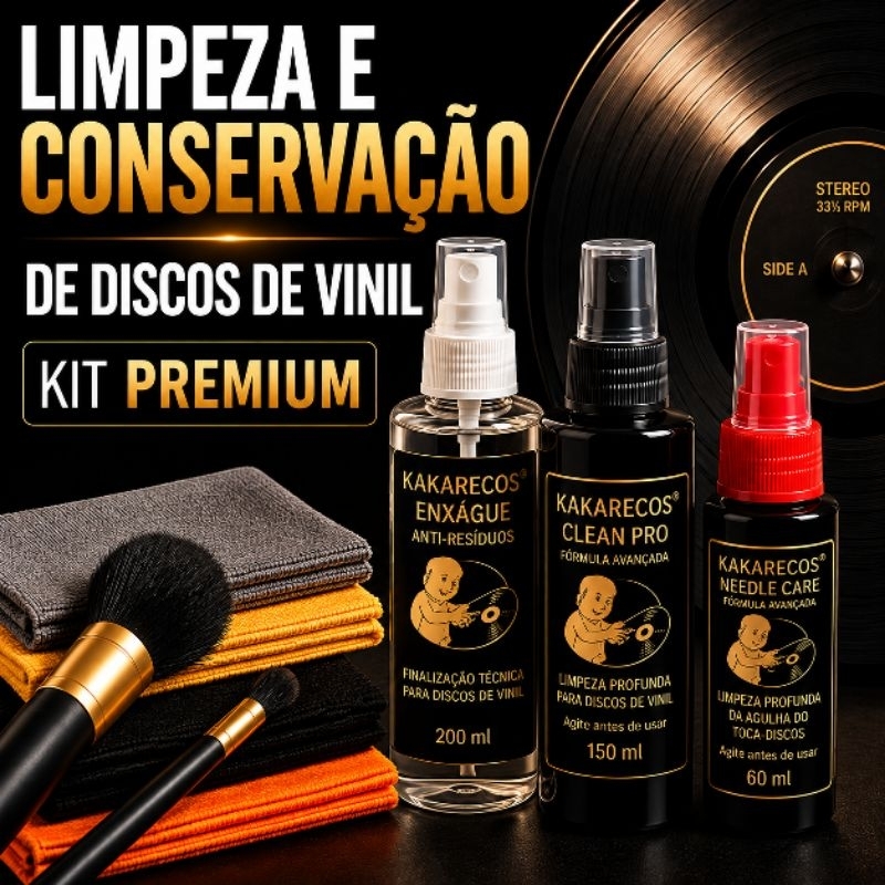 Kit Premium - Limpeza Profissional de Vinil Completo Reduz Estalos e Remove Sujeira – Kakarecos Clean Pro