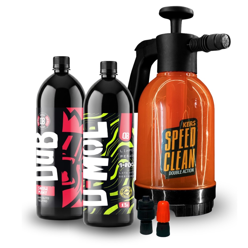 Kit Lavagem Profissional Speed Clean 2L Kers D-MOL Snow Many Dub Boyz 1,5L Snow Foam Automotivo