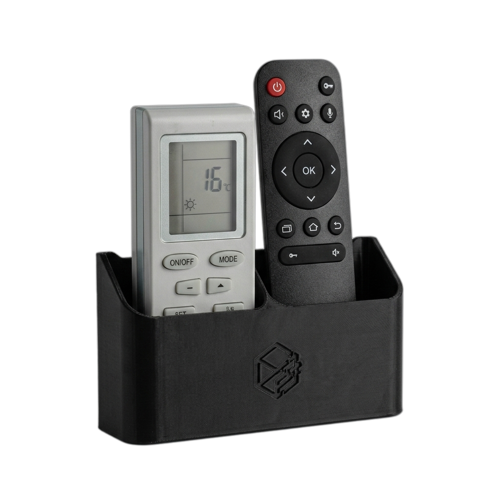 Suporte Parede Para 2 Controles Remotos Organizador Preto