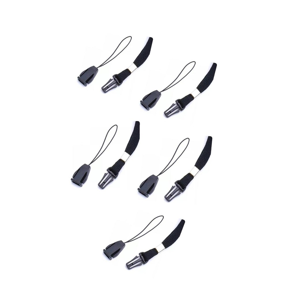 Kit 5 Cordões Preto de Pulso para Celular Pendrive Máquina Fotográfica Controle