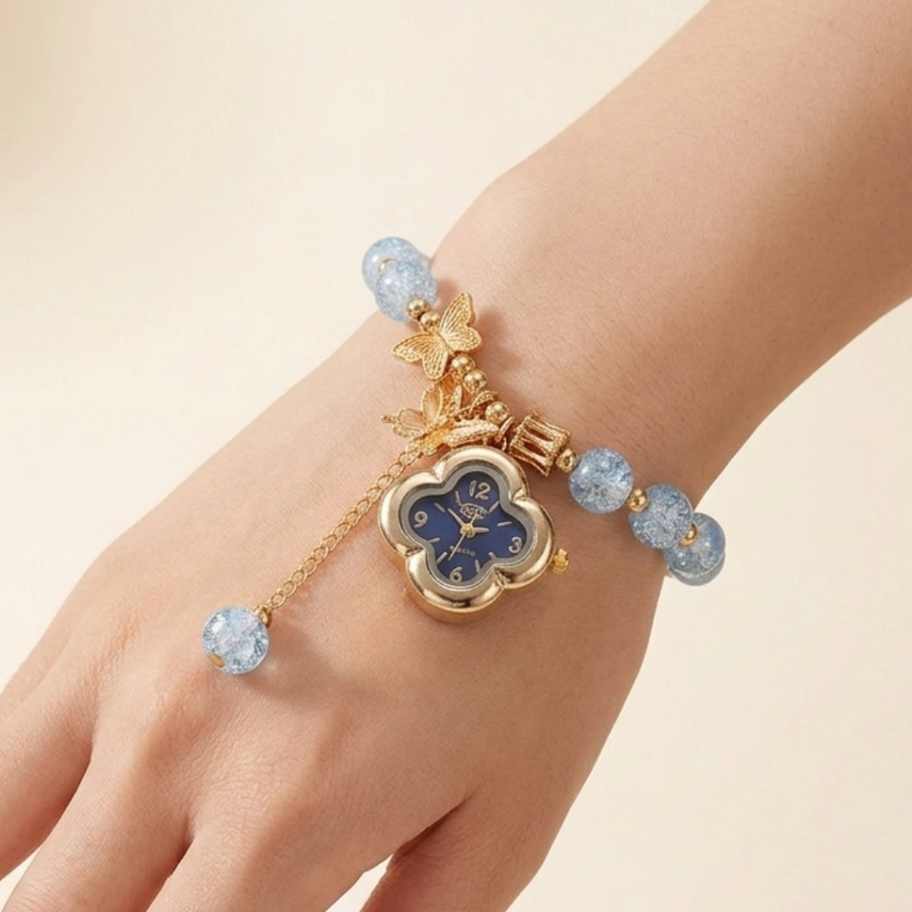 Pulseira Feminina De Miçangas Com Pingente Acessório Casual