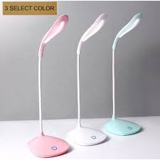 hird Gear USB Rechargeable LED Touch Sensor Touch Brighten Touch Lamp Modern Basic Style White USB Plug-in LED Desk Lamp Table Lamp to Protect eyes Soft Light