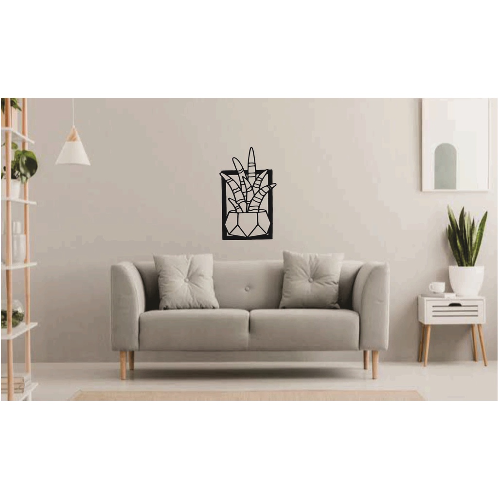 Quadro decorativo CACTO em MDF 30x18cm