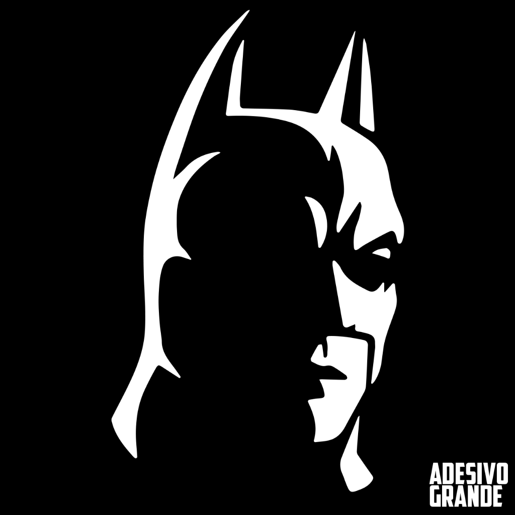 Adesivo Batman Mascara Bruce Wayne Vinil 30X18cm Impermeável Recorte Eletrônico Premium Vinil