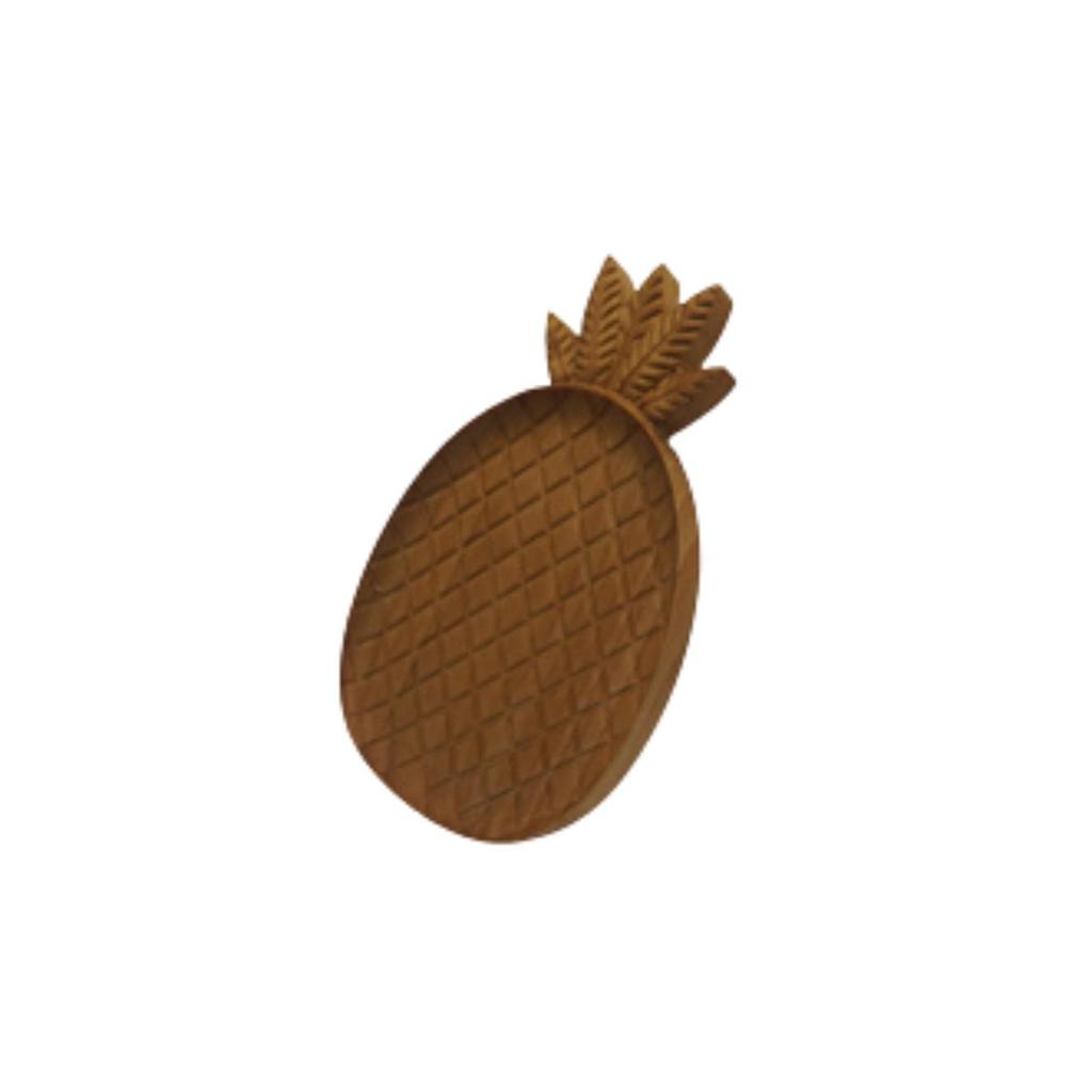 Centro de mesa Decorativo Formato de Abacaxi 30X18cm Madeira