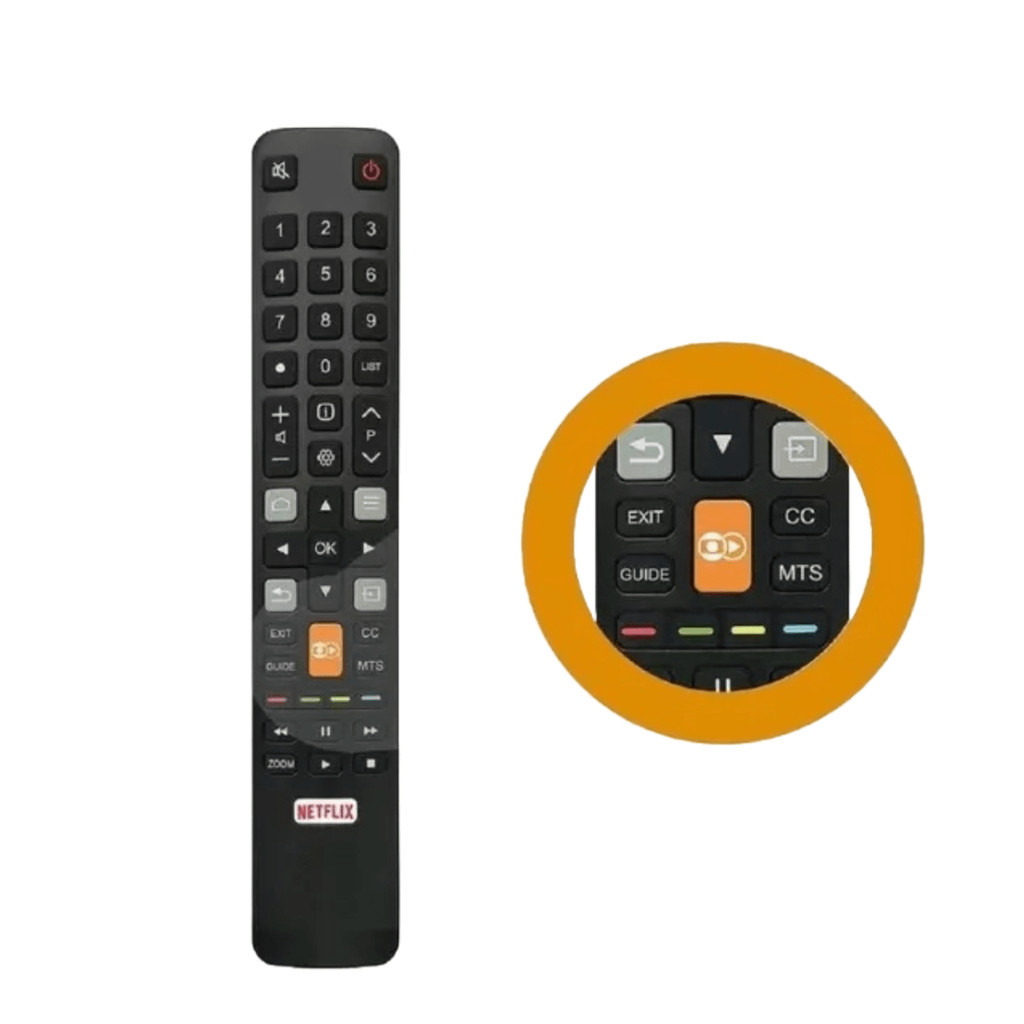 Controle remoto tv smart 4k tcl - l40s4900fs / l43s4900f / u55c7006 / l32s4900s