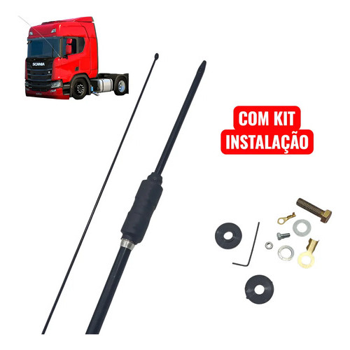 Antena De Px Mini Viuva Negra Steelfor Preta 1,08cm Preto Preto