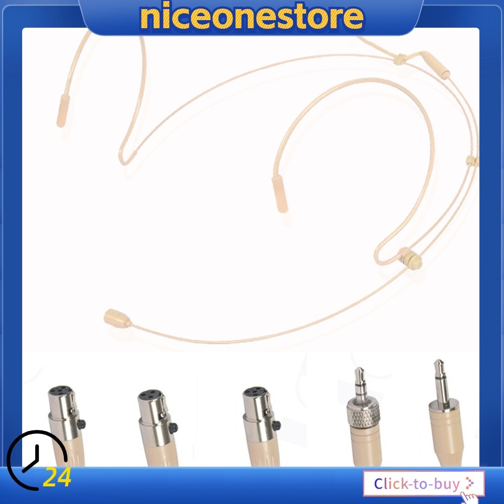 [NIEO] Fone De Ouvido Com Gancho Duplo E Microfone Usado Na Cabeça Para Shure Wireless
