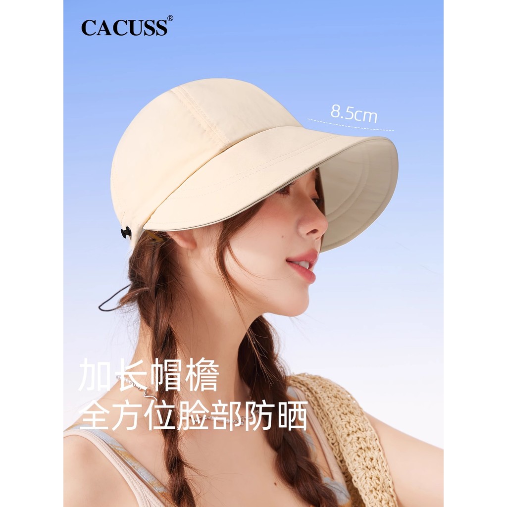 CACUSS Chapéu feminino verão chapéu de sol 2025 novo estilo chapéu de sol ao ar livre chapéu balde Casual boné de aba gr