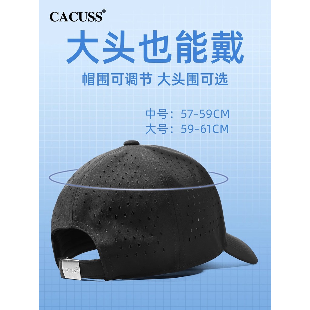 CACUSS Chapéu Masculino Estilo 2025 Novo Estilo Verão Vinil Protetor Solar Boné de Beisebol Respirável Chapéu de Sol