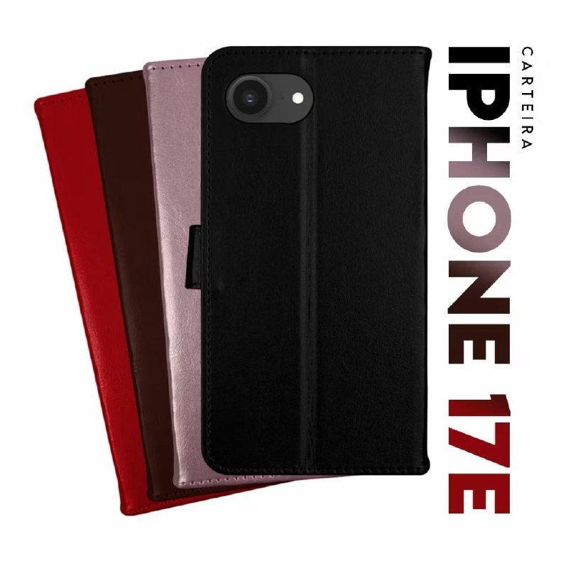 Capa de carteira flip cover IPHONE 17E 16E