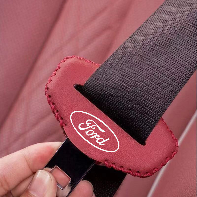 Car Seat Belt Buckle Clip Cover Protector Leather Interior Button Case Anti Scratch Cover Safety Belt Protective Cover F