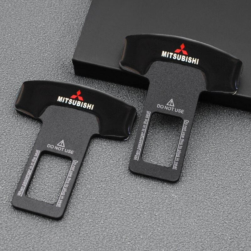 1/2PC Car Seat Safety Belt Buckle Plug Alarm Canceler Stopper Quality Alloy For Mitsubishi Xpander Triton Lancer Outland