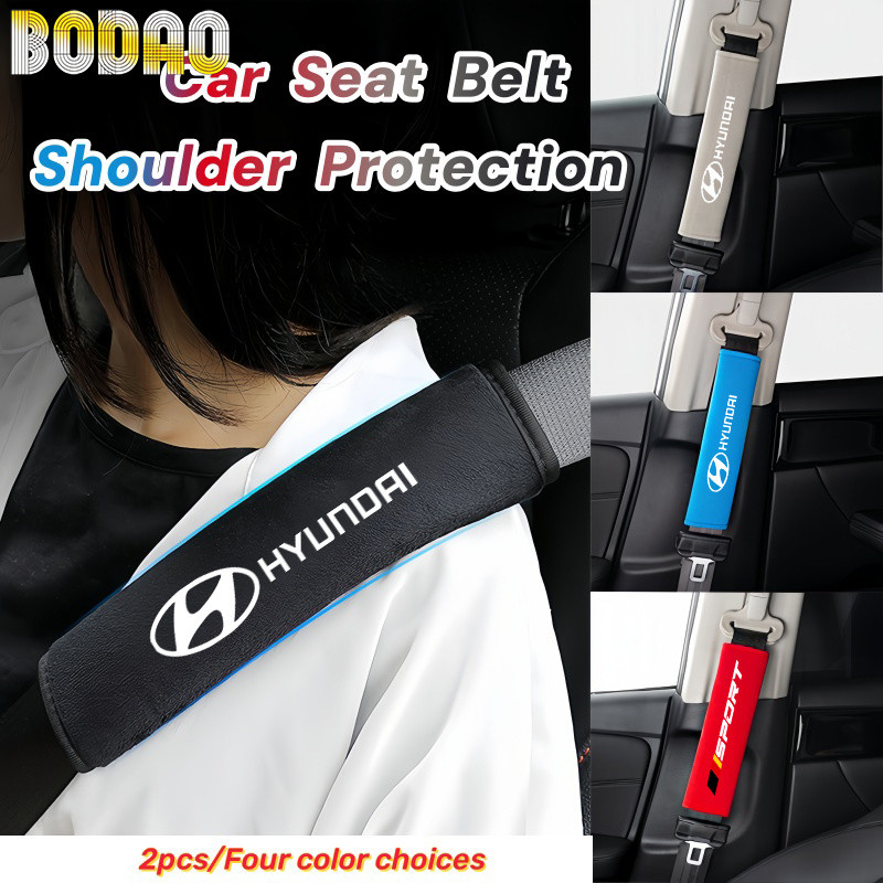 2 Pcs Hyundai Universal Car Safety Belt Alça De Ombro Cobre Almofada Protetora De Carro Ajustável Personalizada Em Vária
