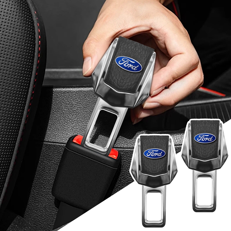 1pcs/2pcs Car Safety Belt Buckle Car Seat-belt Elimination Sound Insert Buckle for Ford Kuga Fiesta Focus Mondeo Mk1