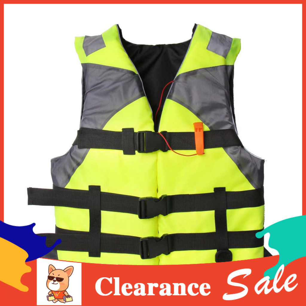 Moisture-proof Life Vest Three-row Buckle Jacket with Retractable Seat Belts Reflective Safety Waistcoat Over 100n Buoya