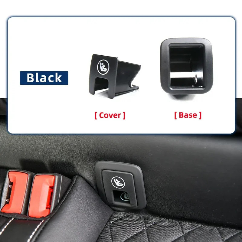 Rear Child Seat Buckle ISOFIX Cover Child Seat Safety Clip Seat Belt Buckle Trim Cover For VW Volkswagen Tharu SKODA KAR