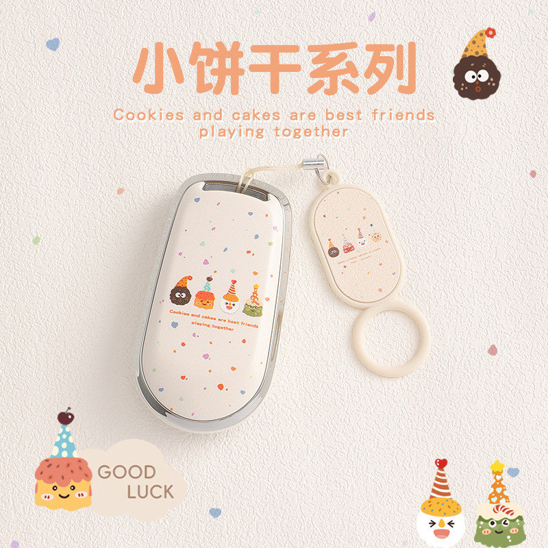 Capa De Chave premium Para ORA 03 GT 2024/Good Cat/Lightning Ballet Black White-Cute Women Silicone Smart Key Fob Case P