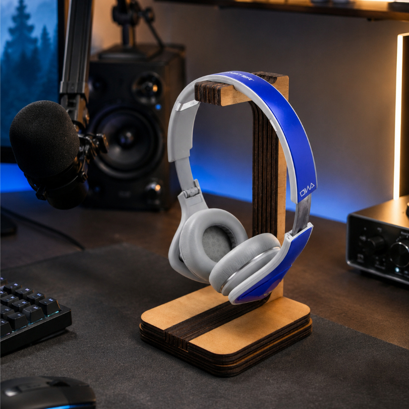 Suporte para Headphone/Headset em Madeira - Wood Art - Gamer