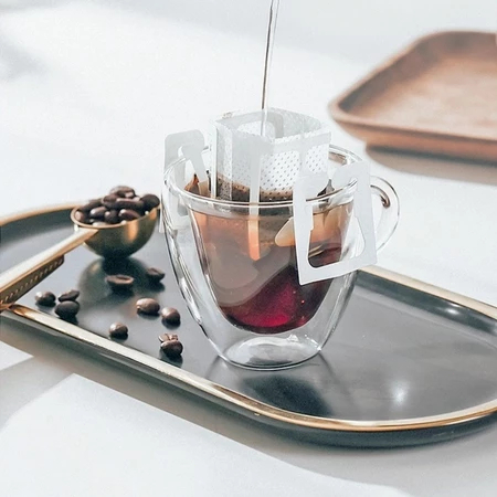 mini portable coffee strainer envelope shape disposable coffee filter bags travel single cup drip coffee filters
