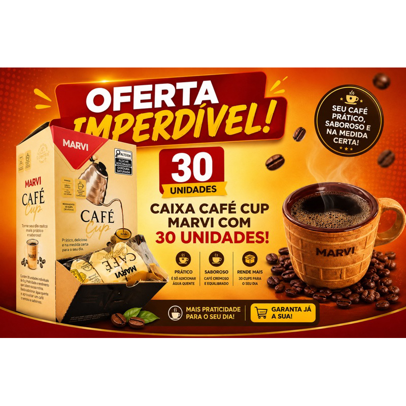Xicara Café Cup Casquinha Crocante Marvi  30 Unid