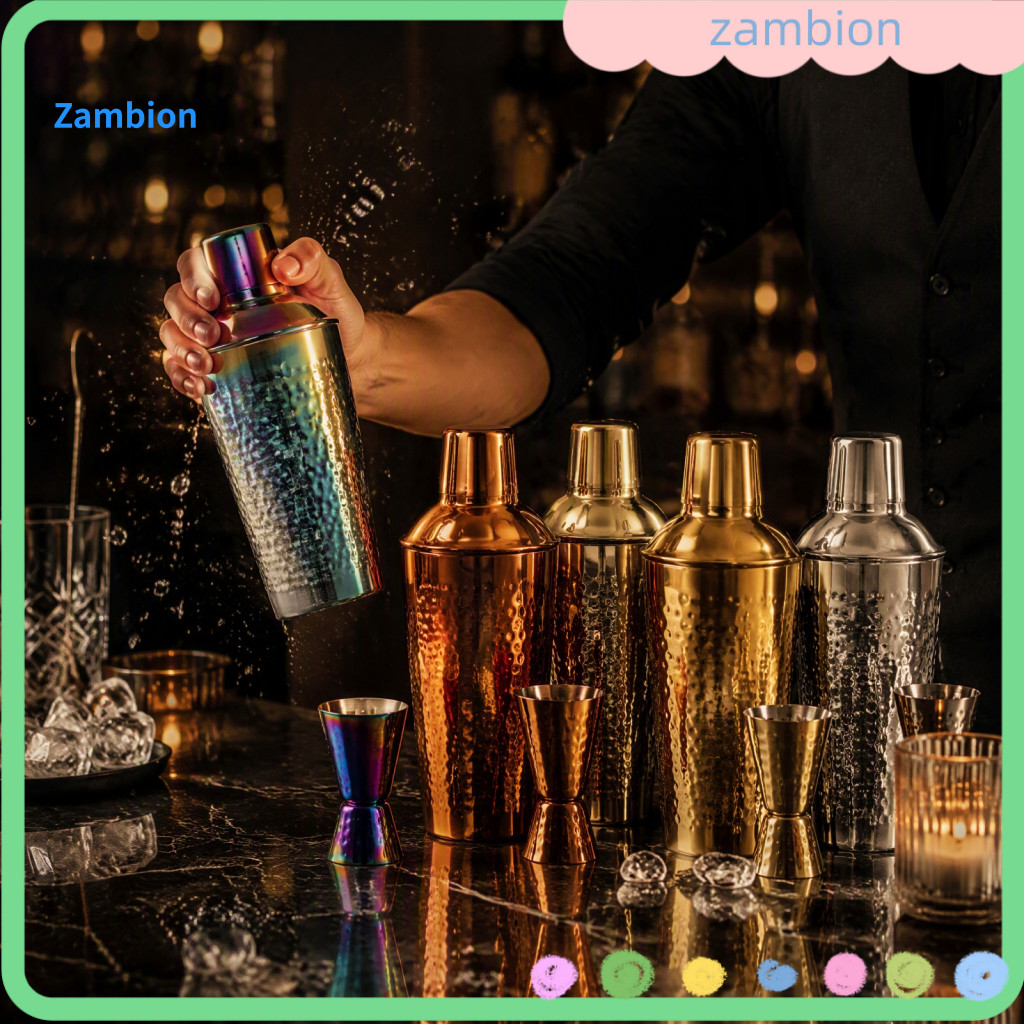 Stainless Steel Shaker Cup with Strainer Cocktail Set for Bartending Hammered Built-in for Home for Southeast