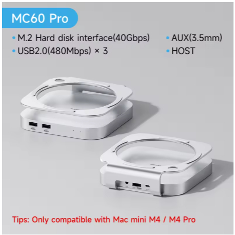 Docking Station USB-C Hagibis MC60 Pro com USB4 e Enclosure SSD