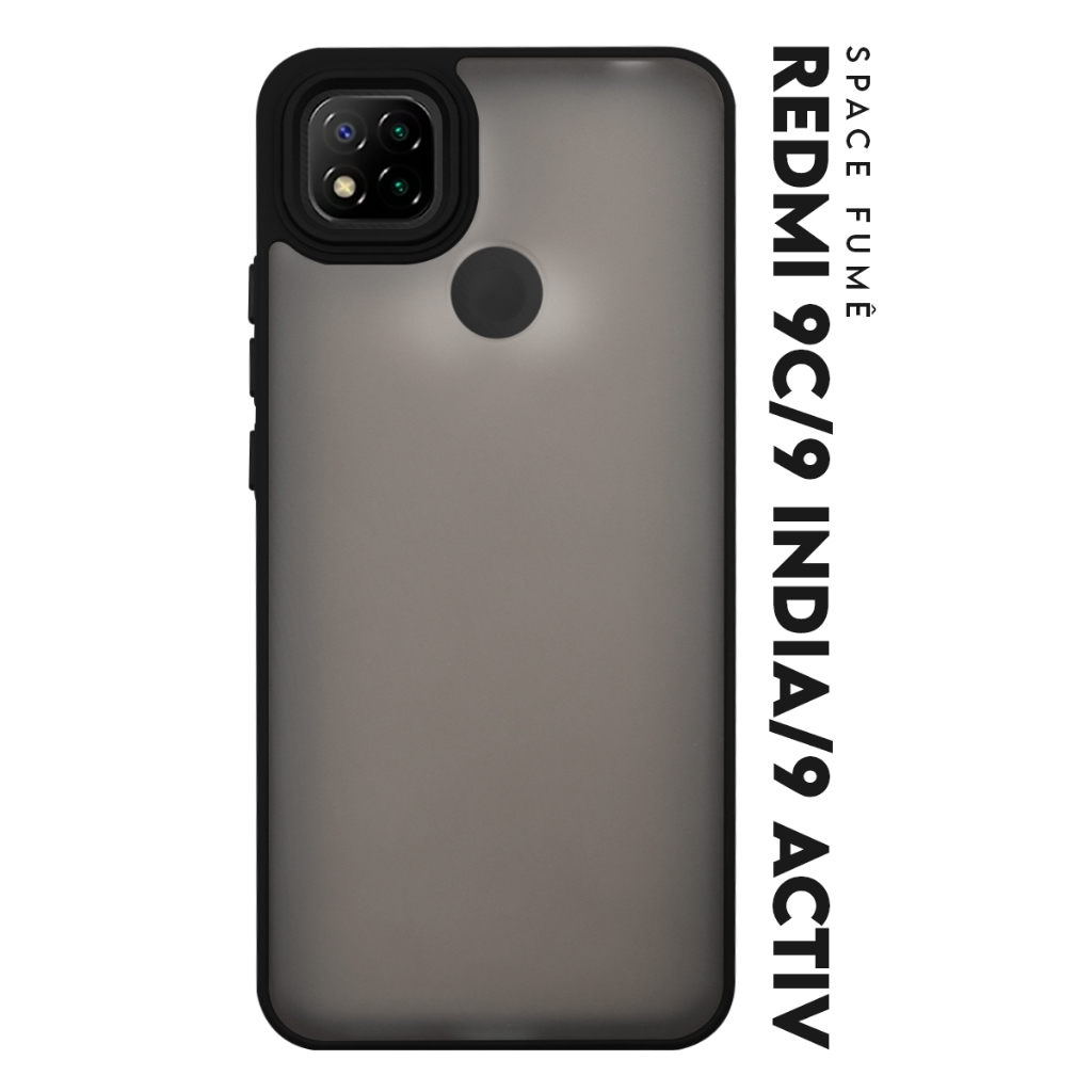 Case Capinha Case Anti Impacto Space Acrílico Fumê Protetora para Xiaomi Redmi 9c 9 india 9 Activ tela 6.53 pol
