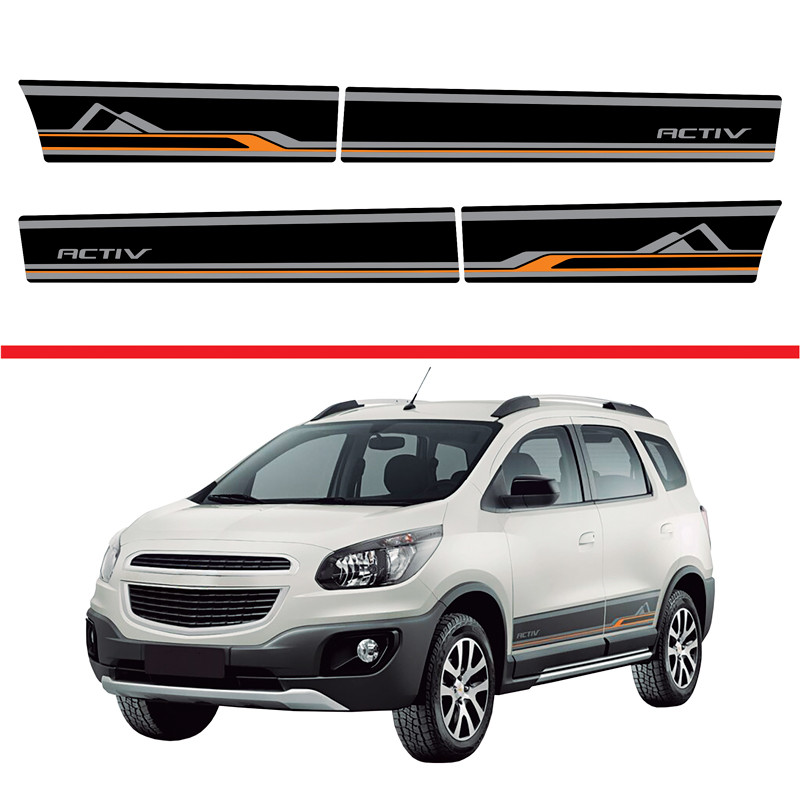Kit Adesivo Faixa Lateral Chevrolet Spin Activ 2014-2018 - Modelo Original