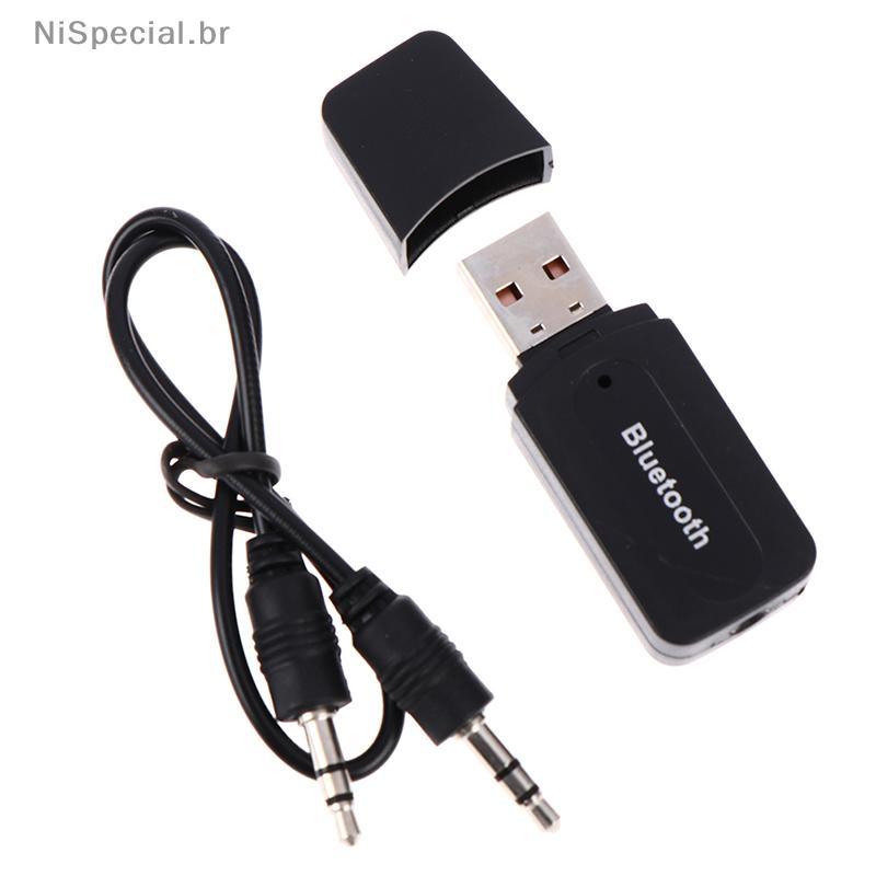 [Nis] Receptor De Áudio Para Carro Sem Fio Ja Usb Aux De 3.5 Mm Música A2DP [BR]