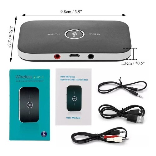 Receptor E Transmissor Bluetooth 2-in-1- 4.1 A2dp Wireless R