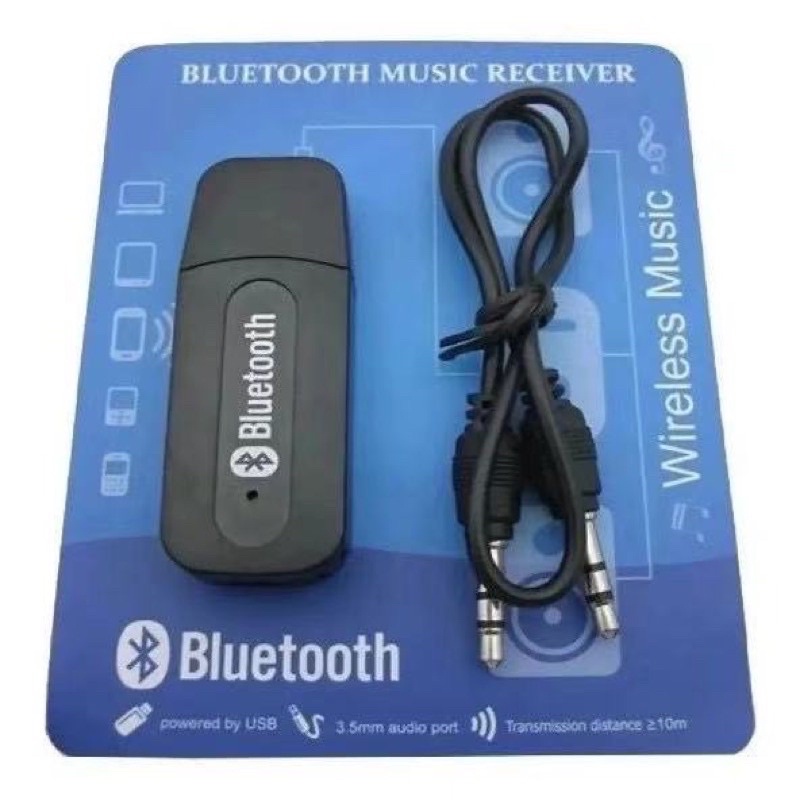 Kit Atacado [10 unidade] Adaptador Receptor Bluetooth 2.0 Music Audio Mono Receiver A2DP de 3,5 mm USB Wireless Android / IOS Phone