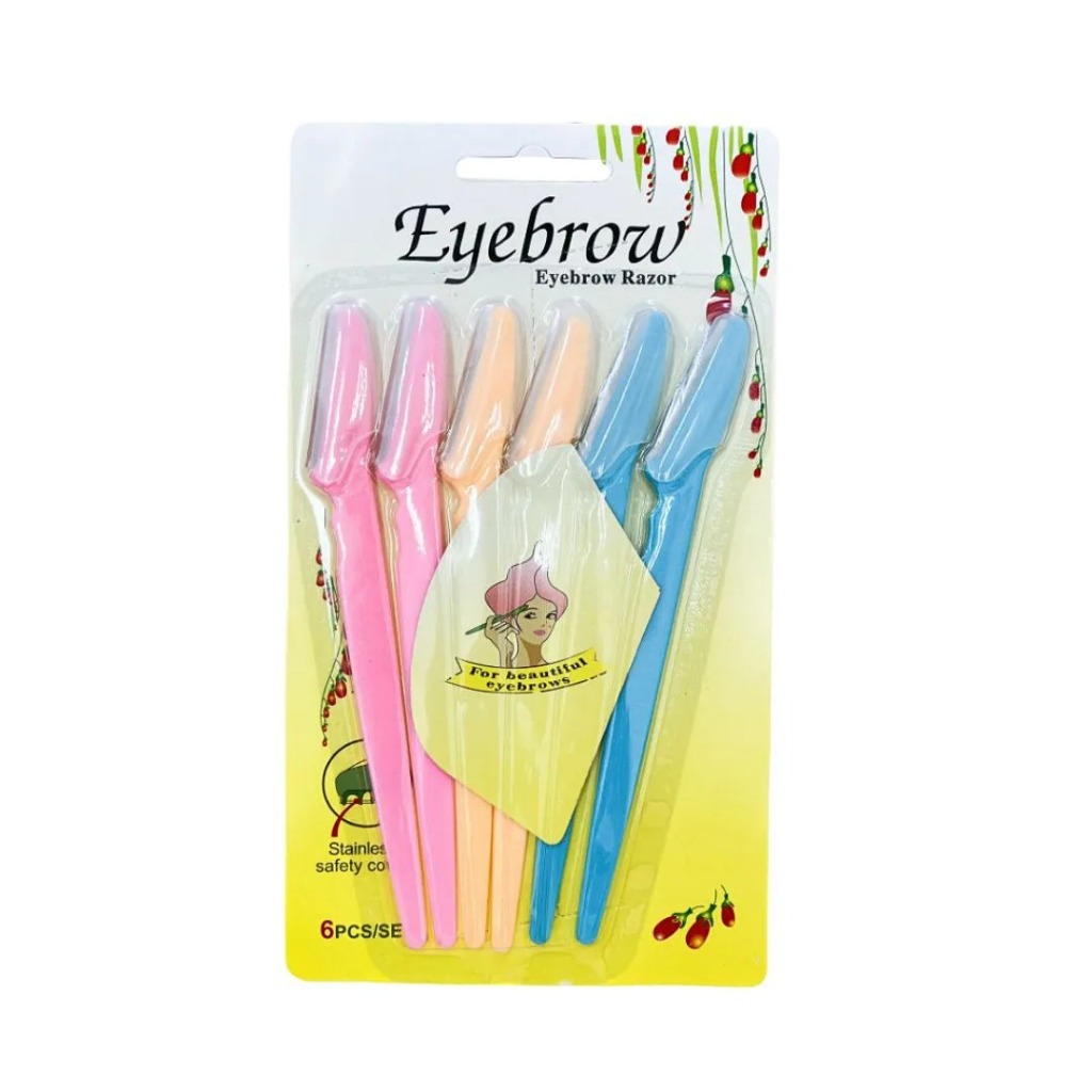 Kit Navalha para Sobrancelha Eyebrow Razor – 6 Unidades