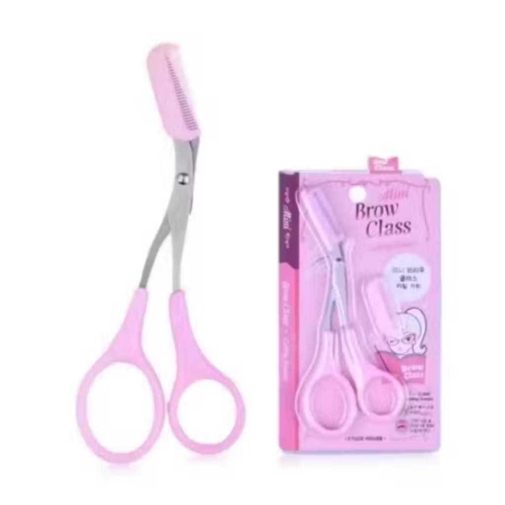 Tesoura para Sobrancelha com Mini Pente Brow Class – Profissional | Corte Preciso e Prático