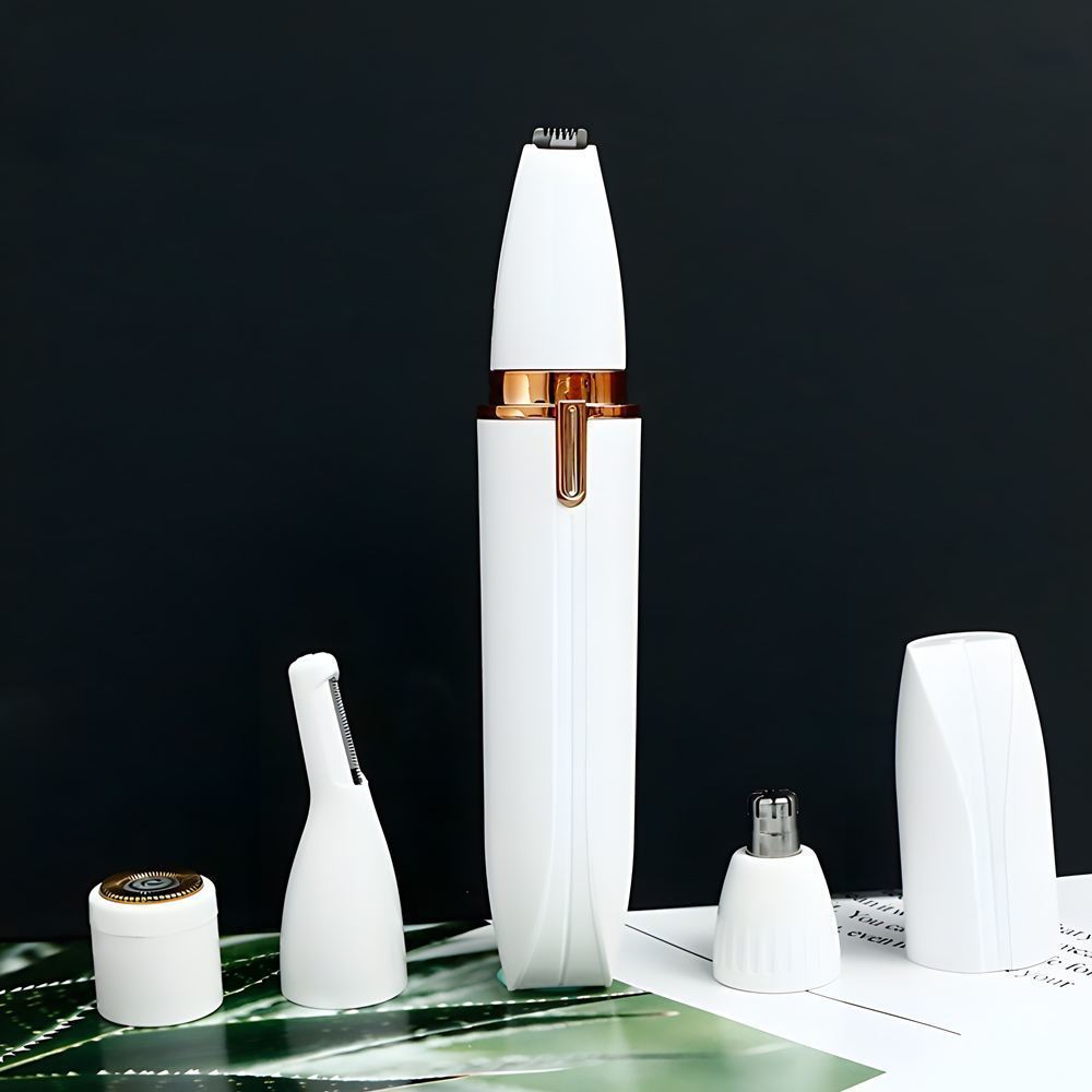 Electric Nose Hair Trimmer 4 in 1 Multifunction Safe Washable Portable Eyebrow Facial Removal