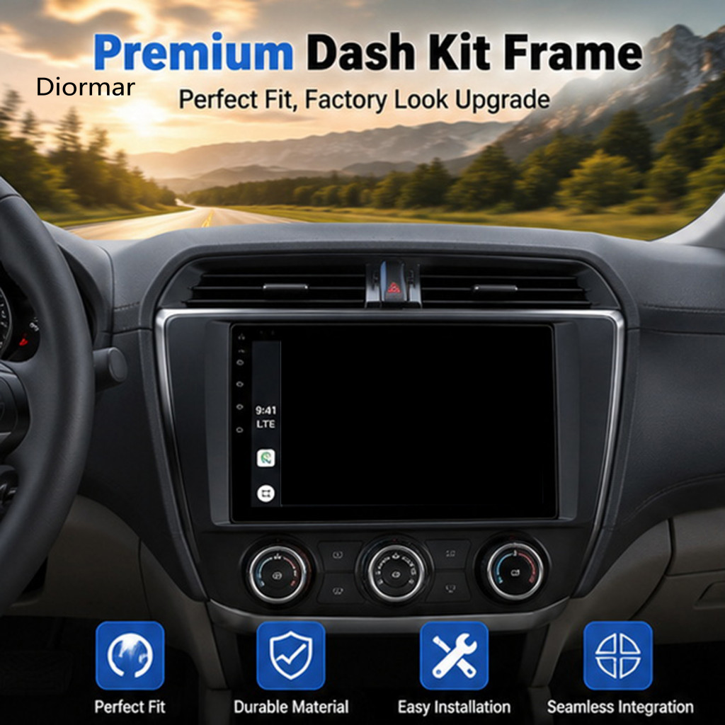 Custom Car Modification Parts Radio Fascia 10.1 Inch Dash Kit for Lada Iskra 2025 – Android Navigation Stereo Mounting