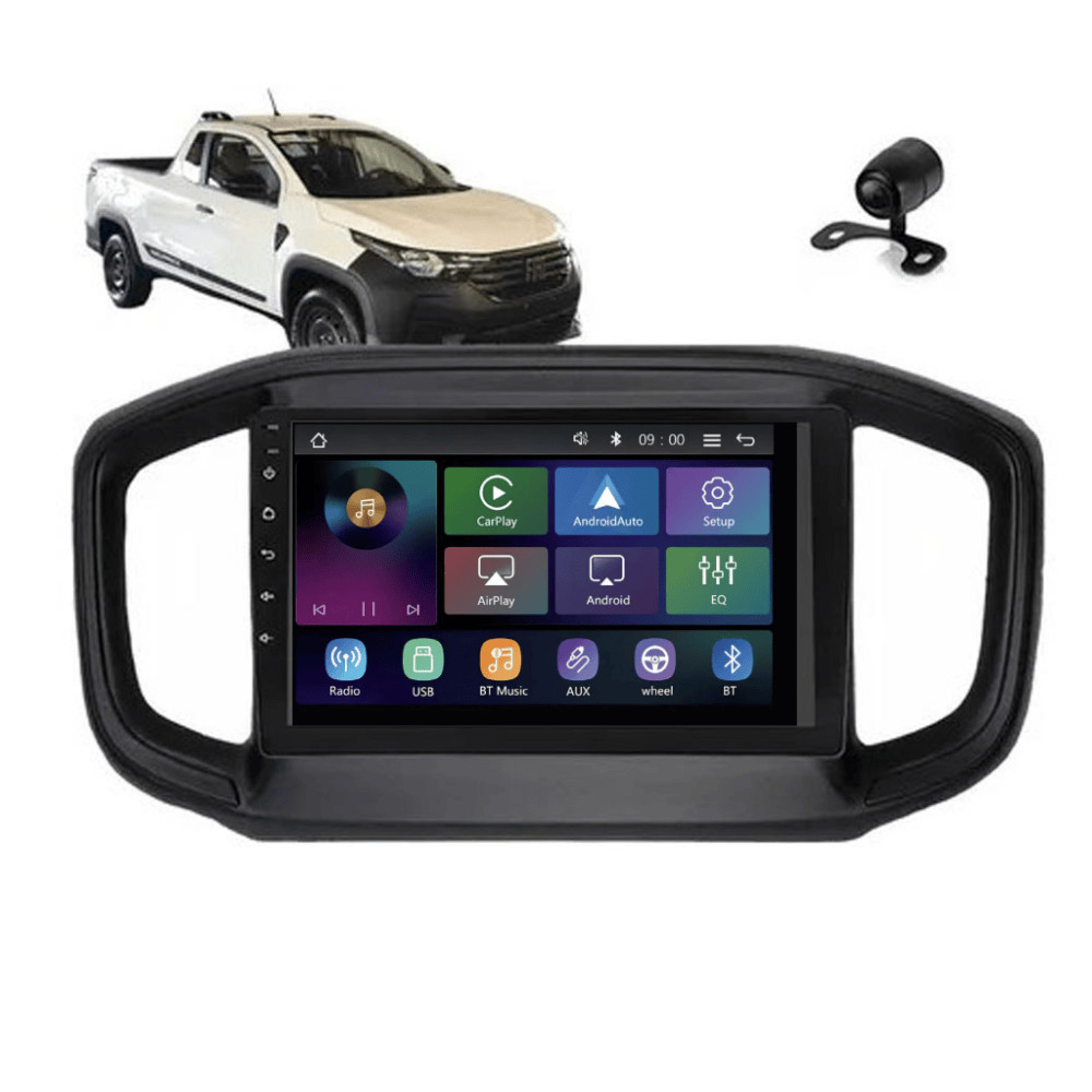 Multimídia MP5 Nova Strada 2021 Acima Sem Radio Tela 9p Carplay e Android Auto Sem Fio - Roadstar RS-9200BR Pro Line