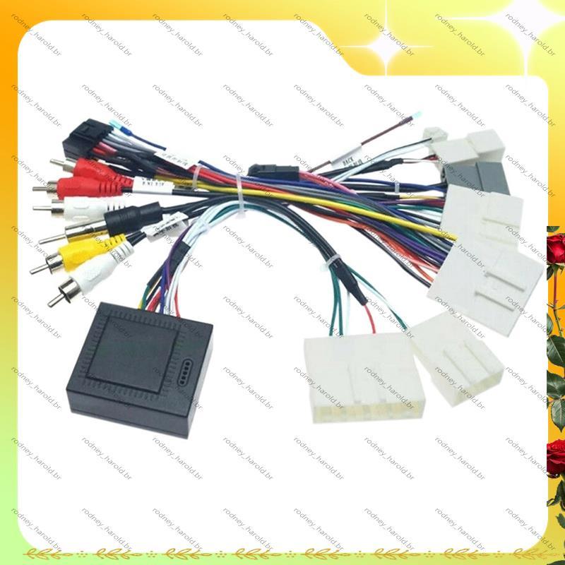 [Entrega Rápida R] Car 16PIN Android Audio Power Radio Wire Harness Com Caixa Canbus Acessórios Para Carro/Tiida 2014-20