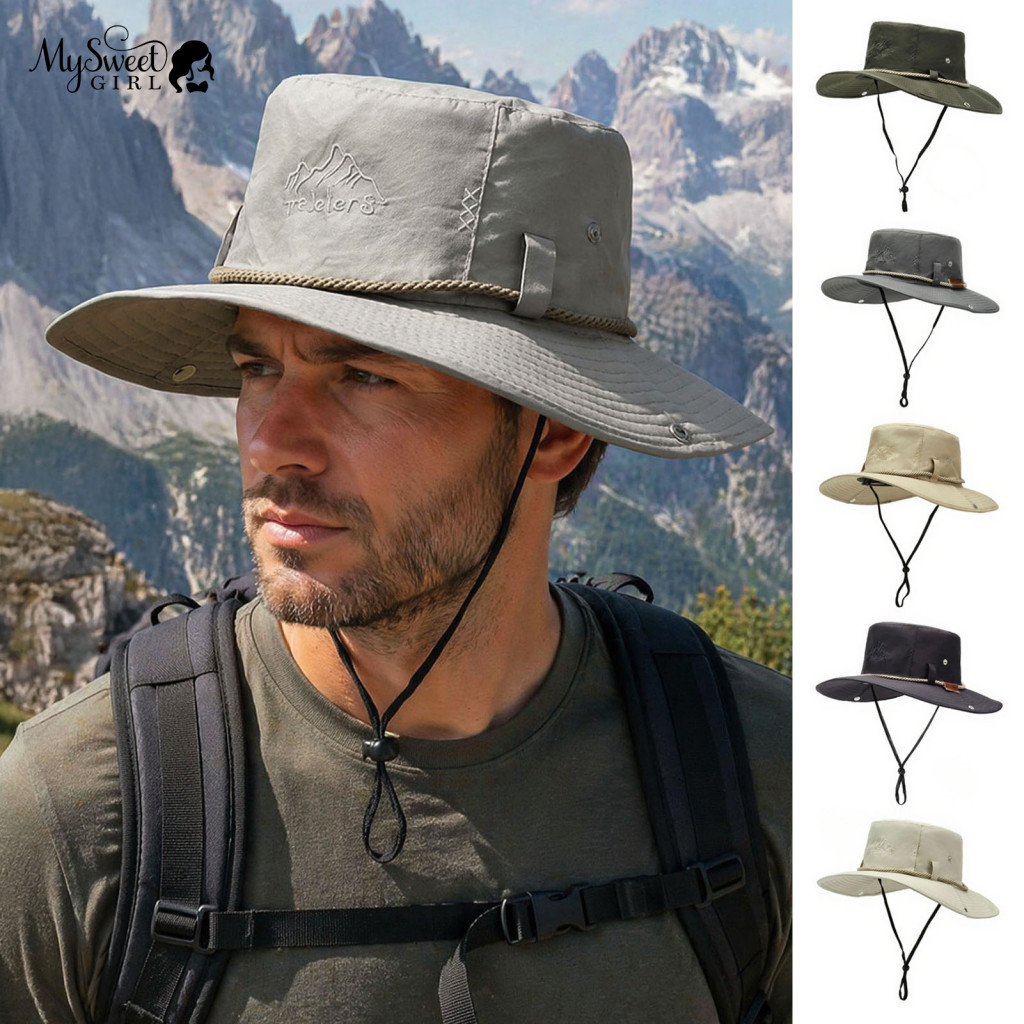 Quick Dry Waterproof Hiking Hat Unisex Foldable Summer Wide Brim Bucket for Men Women Uv Protection Sun Quick-dry Fishin